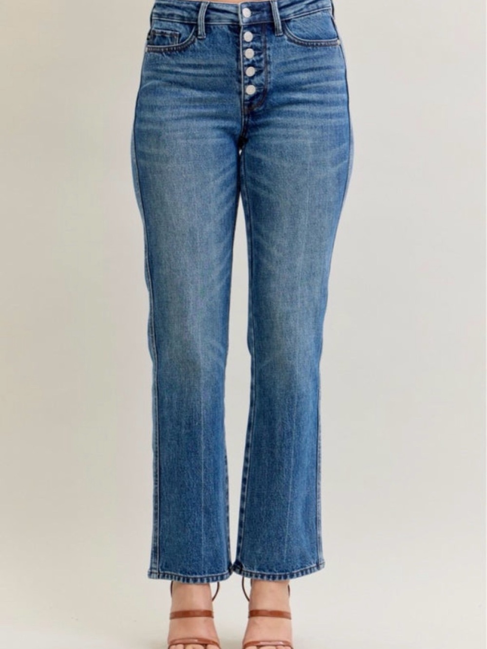 Judy Blue Rigid Magic Button-Fly Straight Jeans